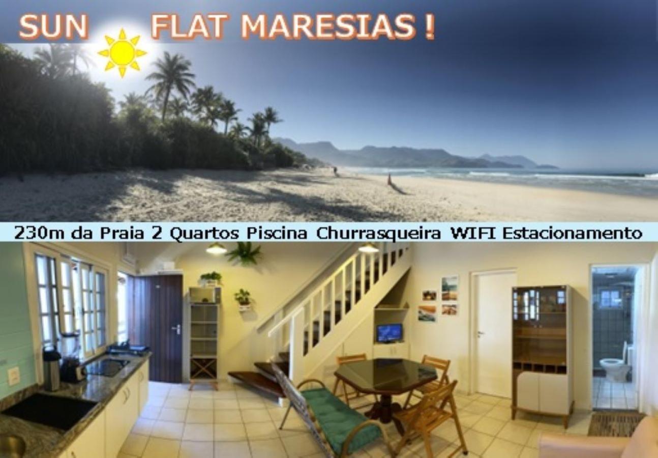 Sun Flat Maresias !! 2 Quartos Piscina Churrasqueira Wifi Estacionamento 230M Da Praia Sao Sebastiao  Buitenkant foto